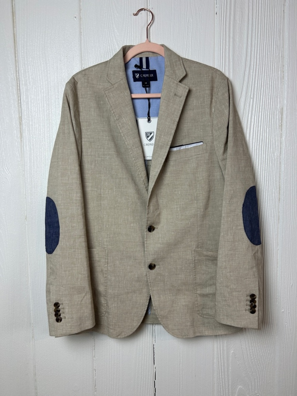 Daniel Cremieux NWT The Off Duty Blazer Tan w/ Elbow Patches Size M Old Money